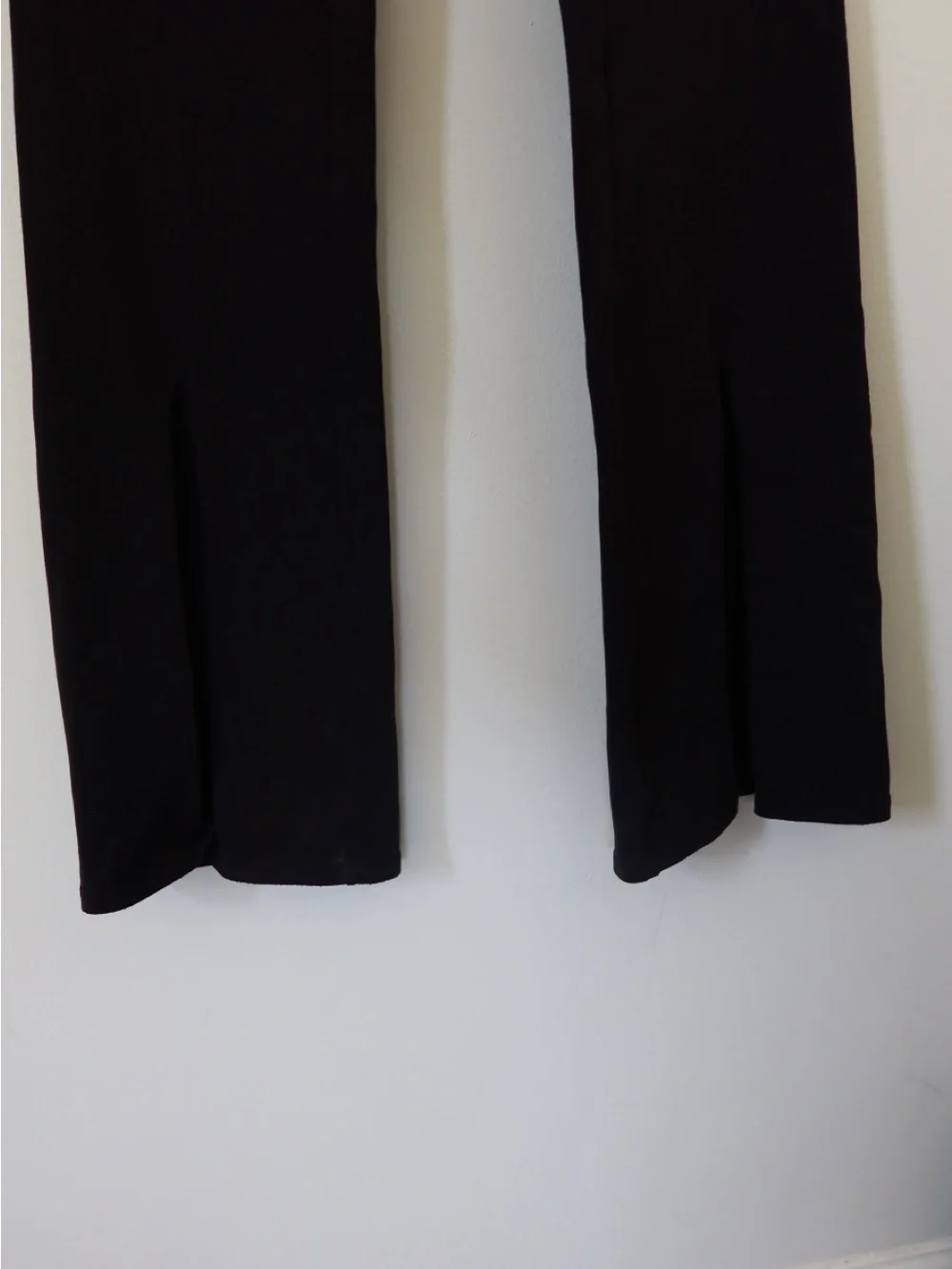 ALO Yoga Black High-Rise Wide Leg Split-Hem Pants